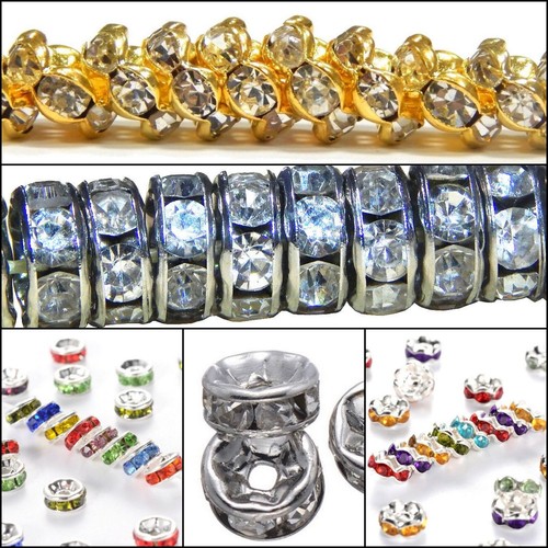 Glas strasssteine rondell - glas,