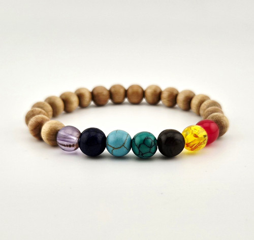 Perlenarmband mehrfarbig