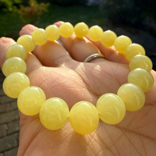 Gelbes perlenarmband dehnbar - gelbes,