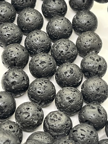 Schwarze lava perlen - perlen, mit