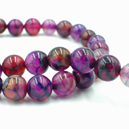 Nellys drachen achat lila - lila, 8mm