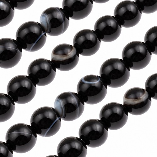 Streifen achat perlen 8mm - 15,