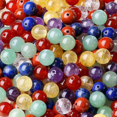 8mm chakra naturstein - 7, perlen
