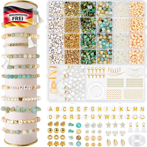 Diy naturstein perlen set - perlen, für
